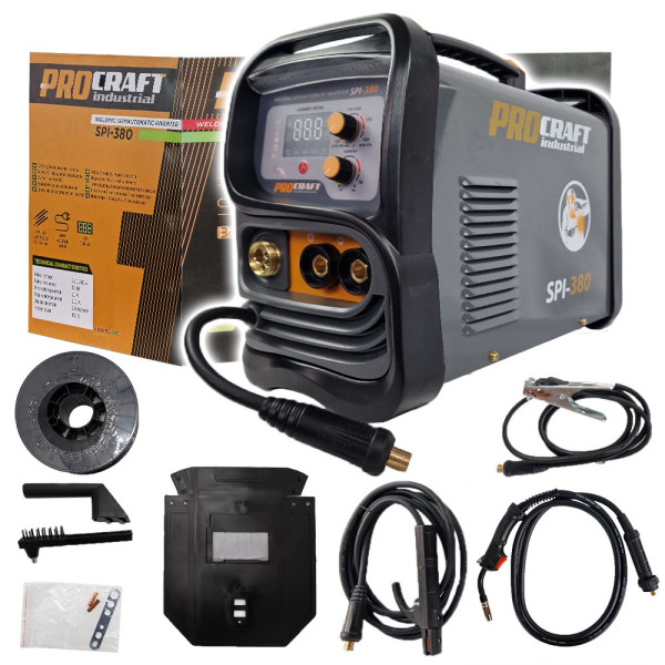 Procraft SPI-380 svařovací poloautomatický invertor (CO2) svářečka MIG/MAG, MMA (20-180A) (4)